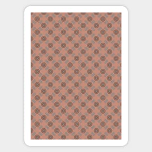 Orange and Gray Circles Pattern Sticker